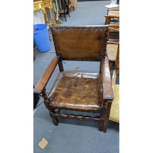 488 - Two early 20th century cane back armchairs, and one other Location:A3F