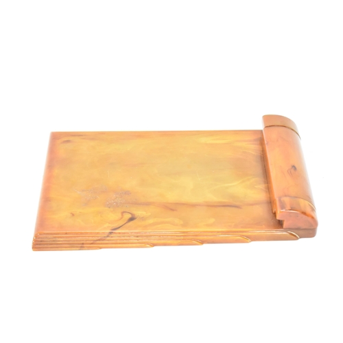 Bloc-note Carvacraft en bakélite Ambré 1930s - Notepad Art Deco