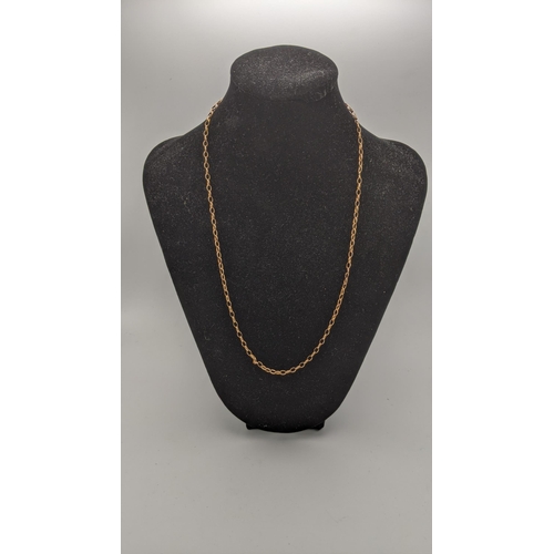 64 - A 9ct gold chain necklace, total weight 2.2g
Location: CAB1