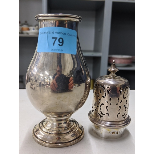 79 - An early 20th century silver sugar shaker
Location: 2.2