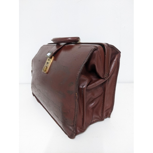 153 - A black Jacob leather briefcase together with two earlier brown leather briefcases Location:1.1