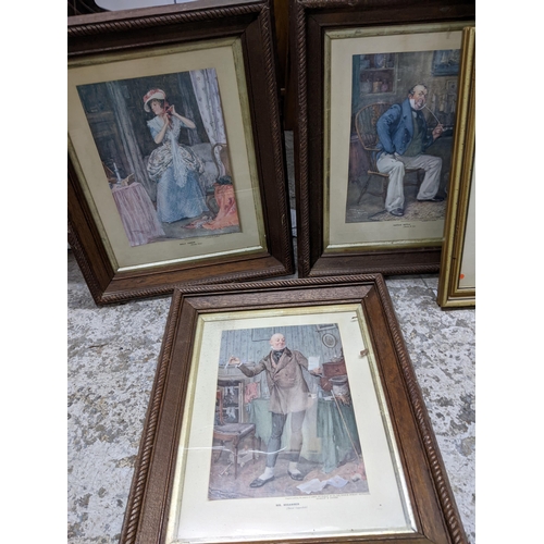 446 - A selection of framed and glazed pictures to include an unsigned watercolour drawing of Boulter's In... 