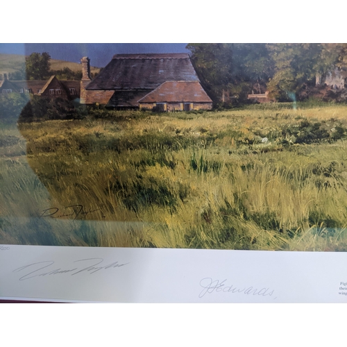 455 - Richard Taylor - Dawn Till Dusk - a limited edition print signed in pencil by the artist and two RAF... 