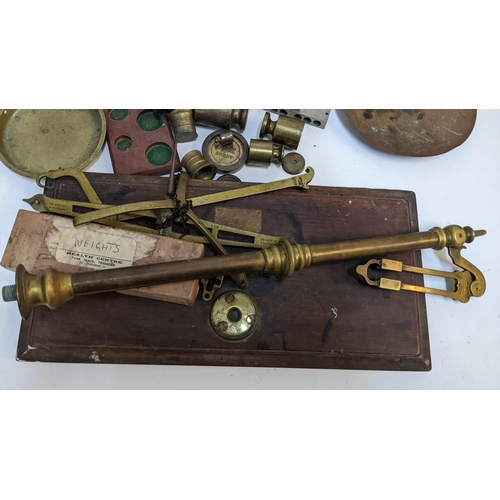 497 - Chemist related items circa 1900 to include scales, pill maker, moulds and weights, Location:LAB