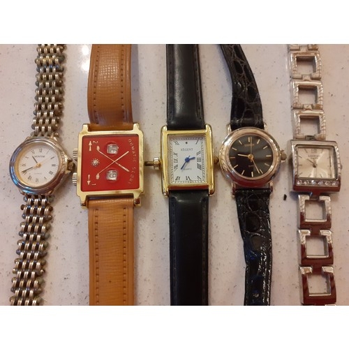 85 - A quantity of modern watches to include a Japanese Aston gents gold tone wristwatch, a ladies Montin... 