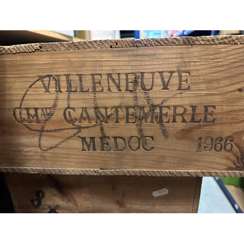 67 - 1 case of Villeneuve Cantemerle Medoc 1966 vintage
Location:G R2