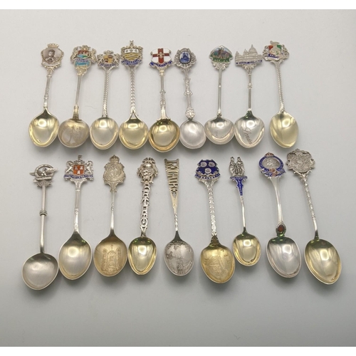 137 - A variety of silver and white metal collector's spoons, total weight 246.4g Location: A4F