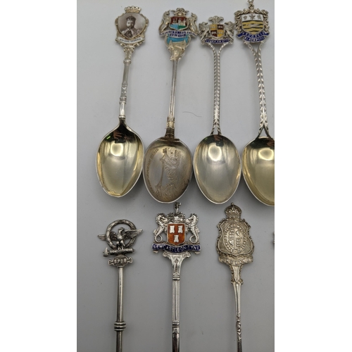 137 - A variety of silver and white metal collector's spoons, total weight 246.4g Location: A4F