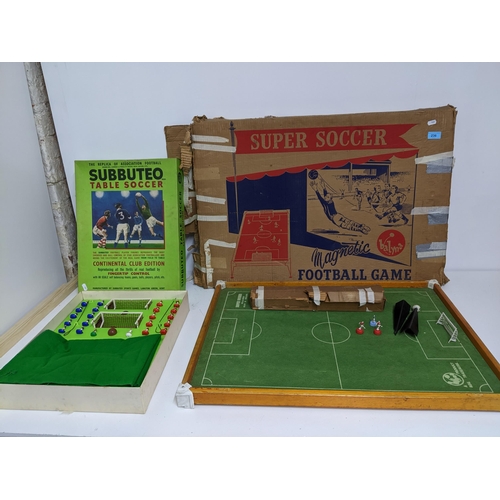 236 - A boxed vintage Subbuteo table soccer Continental Club edition, circa 1970, and a boxed Balyna magne... 