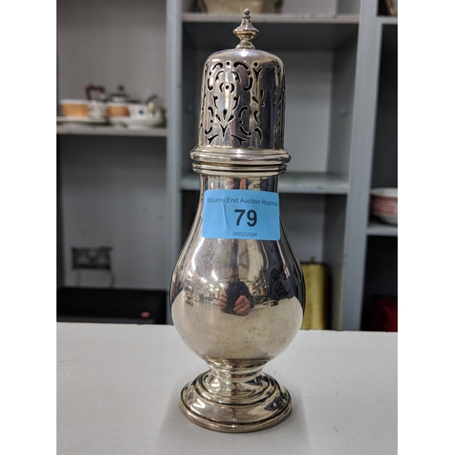 79 - An early 20th century silver sugar shaker
Location: 2.2