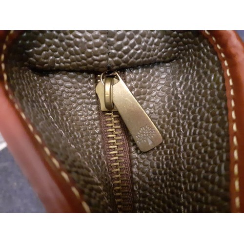 5 - Mulberry-A late 20th Century Scotchgrain and brown leather satchel, manufactured pre serial discs, w... 