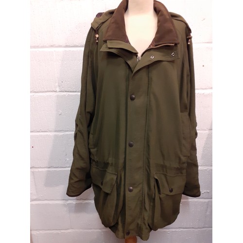 32 - Barbour-A green breathable padded cotton country pursuit jacket having a drawstring waistband and de... 