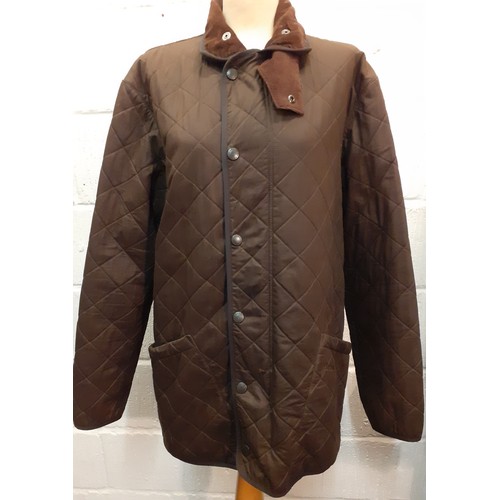 34 - Barbour-A brown padded 'Polar Quilts' coat with 2 front deep pockets, one internal zipped pocket and... 