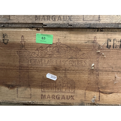 63 - 1 case of Chateau Lascombes Margaux 1978 vintage
Location:G sian's door