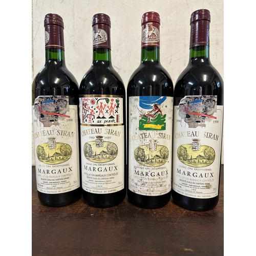 79 - Four bottles of Chateau Siran Gran Cru exceptionnel Margaux 2 x 1990, 2 x 1989
Location: R4