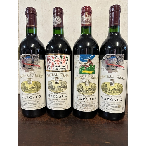 79 - Four bottles of Chateau Siran Gran Cru exceptionnel Margaux 2 x 1990, 2 x 1989
Location: R4