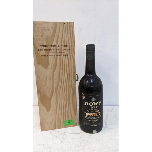 122 - A single bottle of Dows 1977 Silver Jubilee vintage Port
Location: G2.1