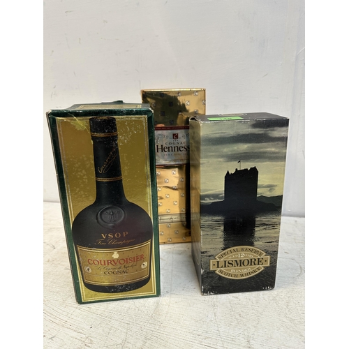 160 - Two bottles of Cognac to include Hennessy Very Special 70cl, Courvoisier Cognac and one bottle of Li... 