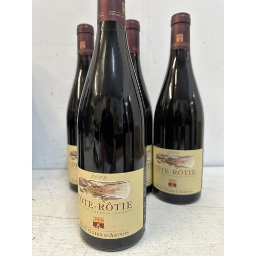 128 - Four bottles of Cote - Rotie 2009 M & S Ogier D'Ampuis Location: G2.2