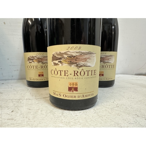 128 - Four bottles of Cote - Rotie 2009 M & S Ogier D'Ampuis Location: G2.2