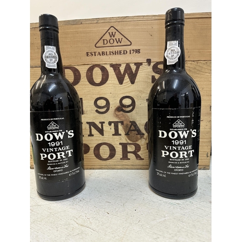 110 - Two bottles of Dows 1991 Vintage Port Location: G