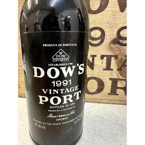 110 - Two bottles of Dows 1991 Vintage Port Location: G