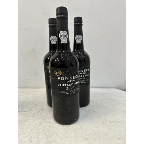 117 - Three bottles of Fonseca vintage Port 2000 Location: G3.1