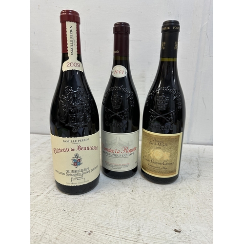 99 - Three bottles of Chateauneuf -du-Pape 2009, 2001, 2009 Location: G