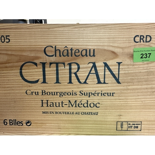 146 - Six cased bottles Chateau Citran Cru Bourgeois Supeneur Haut Modoc 2005
Location:S1.3