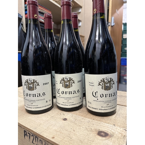 134 - Six bottles of Cornas 2007, Alain Verset (Rhone) 
Location:G R4