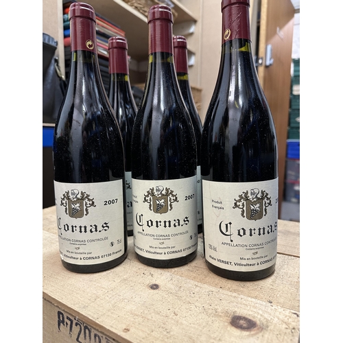 134 - Six bottles of Cornas 2007, Alain Verset (Rhone) 
Location:G R4