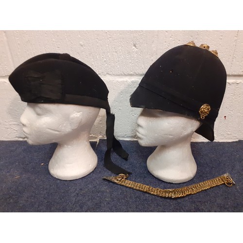 89 - Six vintage gents hats to include a black Western Cap Ltd conductors peak cap size 58, a Lincoln Ben... 