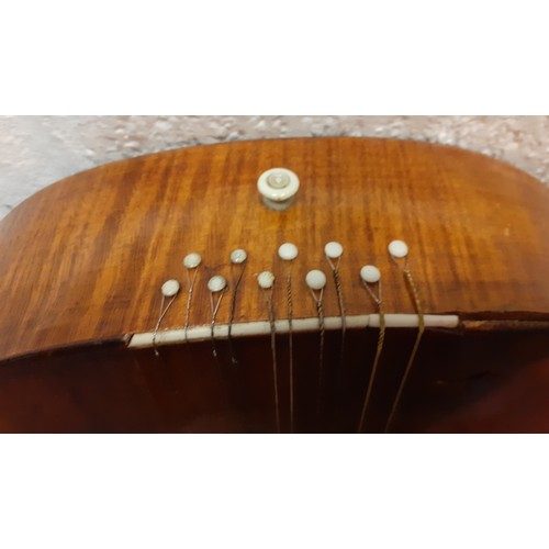 191 - An late 18th Century John Preston, London 10-string cittern A/F, stamped 'Preston Maker London' to t... 