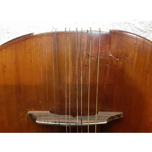 191 - An late 18th Century John Preston, London 10-string cittern A/F, stamped 'Preston Maker London' to t... 