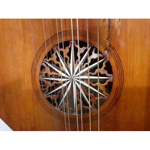 191 - An late 18th Century John Preston, London 10-string cittern A/F, stamped 'Preston Maker London' to t... 