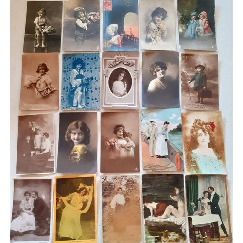 101 - Collectable theatrical, group photographic and comical postcards circa 1900's -1930 to include Edwar... 