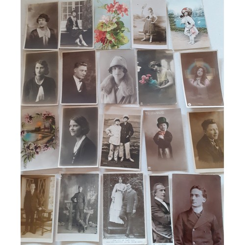 101 - Collectable theatrical, group photographic and comical postcards circa 1900's -1930 to include Edwar... 