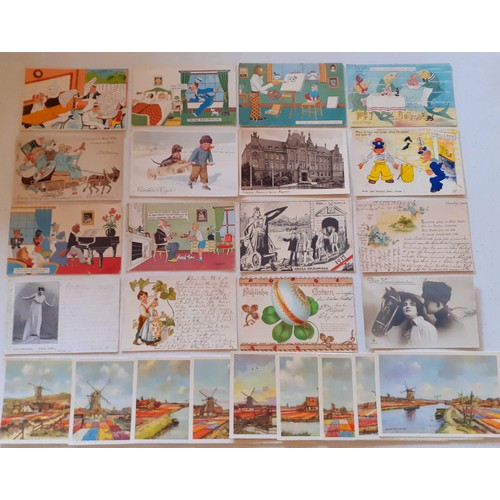 102 - Collectable Worldwide postcards, circa 1900's -1930 to include WW1 and German military examples, 195... 