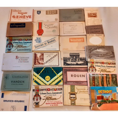 254 - A large quantity of 20th Century tourist picture postcard booklets to include France, Belgium, Luxem... 