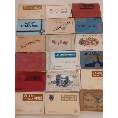 254 - A large quantity of 20th Century tourist picture postcard booklets to include France, Belgium, Luxem... 