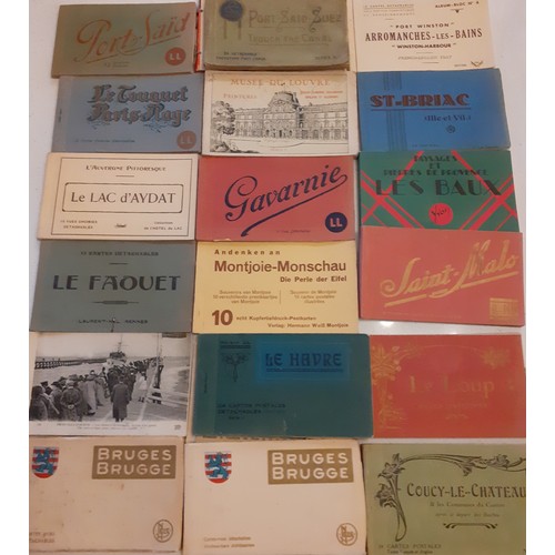 254 - A large quantity of 20th Century tourist picture postcard booklets to include France, Belgium, Luxem... 