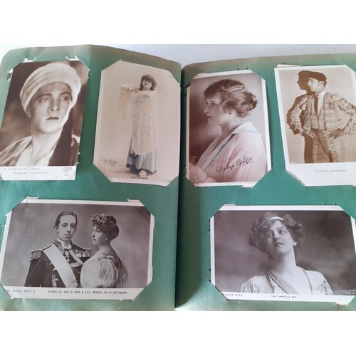 106 - An early 20th Century postcard album containing early 20th Century postcards of Edwardian actresses ... 