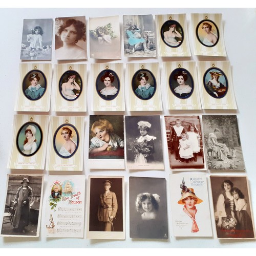 249 - Early to mid 20th Century postcards to include greetings cards, 'beauties', a Mabel Lucie Attwell co... 