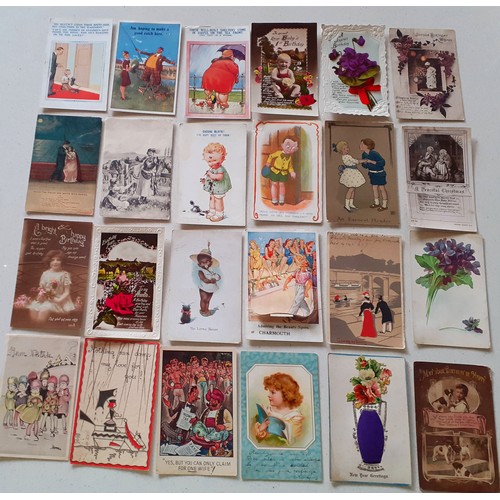 249 - Early to mid 20th Century postcards to include greetings cards, 'beauties', a Mabel Lucie Attwell co... 