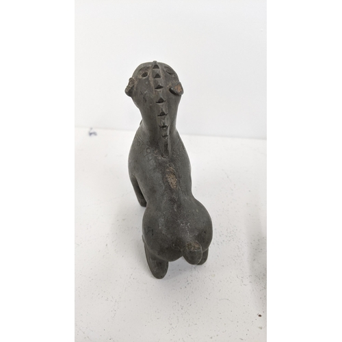 134 - An early 20th century cold painted bronzed lion, A/F, together with mixed items, Location:BWR