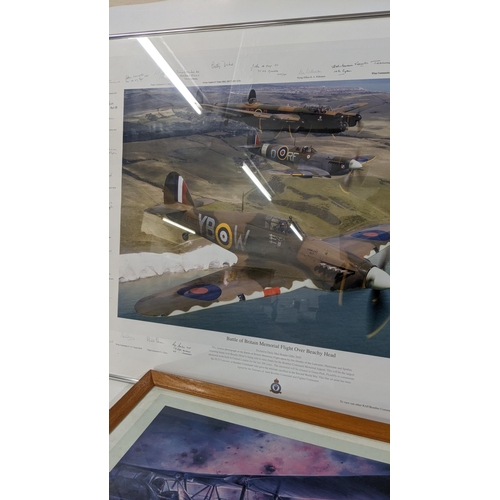 56 - Mixed RAF related framed and glazed prints, to include one entitled The Sword Fish Attach at Taranto... 