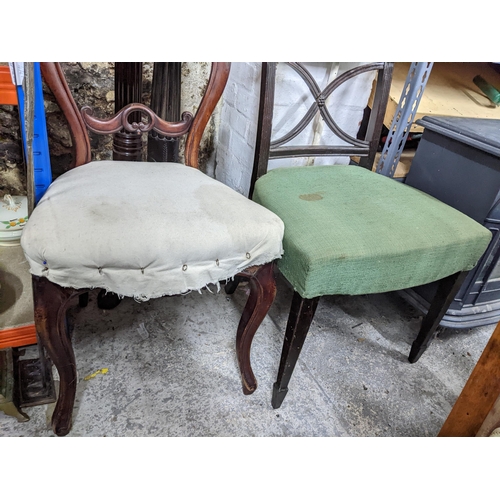 67 - ***THIS LOT HAS BEEN WITHDRAWN**
Two dining chairs to include a Regency mahogany example and a Victo... 