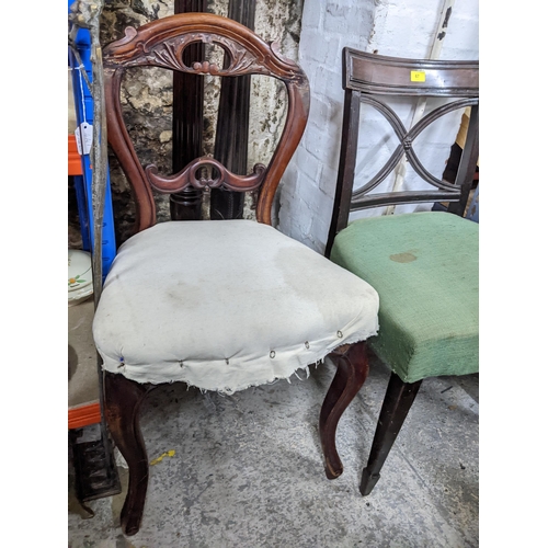 67 - ***THIS LOT HAS BEEN WITHDRAWN**
Two dining chairs to include a Regency mahogany example and a Victo... 