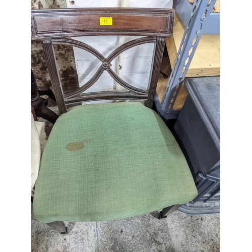 67 - ***THIS LOT HAS BEEN WITHDRAWN**
Two dining chairs to include a Regency mahogany example and a Victo... 