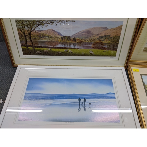 90 - A selection of framed and glazed watercolours and limited edition prints, to include Pru Wellings - ... 